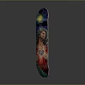 Colorful Patterned Skateboard For Daily Use With Vibrant Design And Reflection