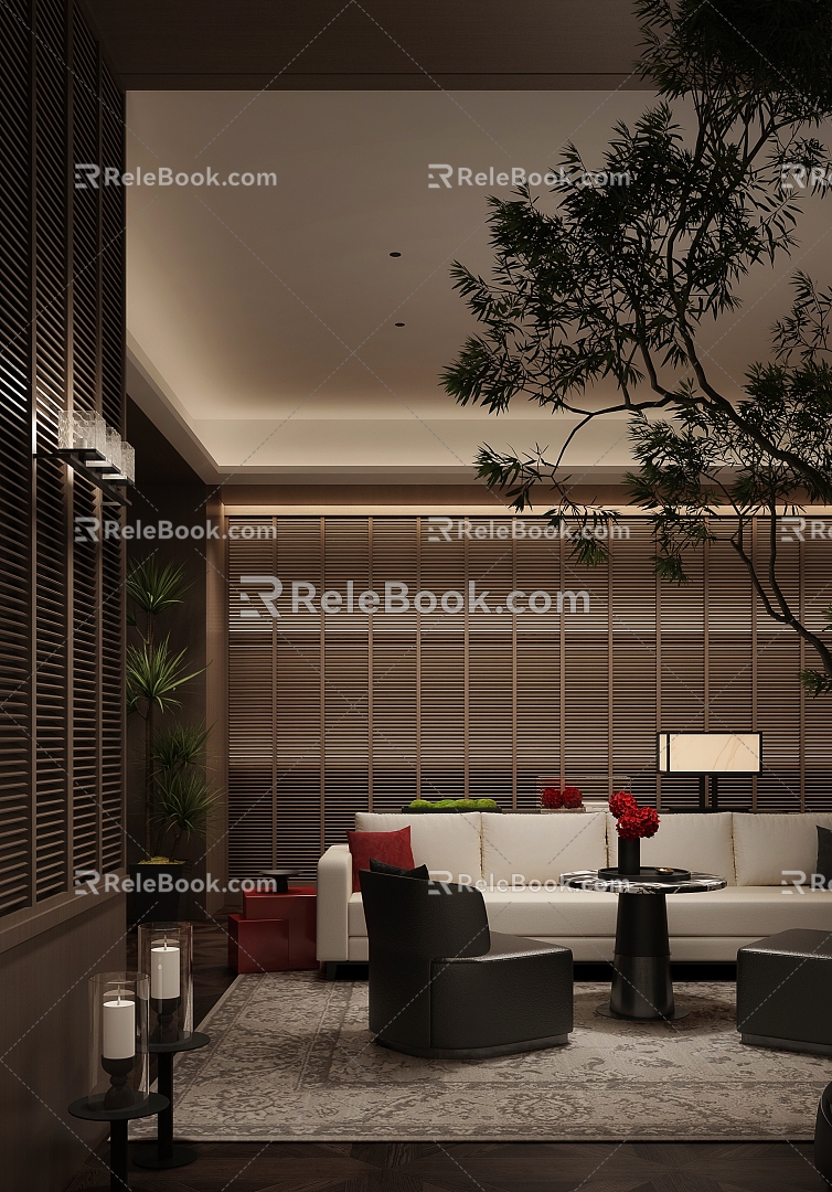 Sales Office Negotiation Area Reception Rest Area 3d model