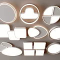 Modern Ceiling Lights With Various Shapes For Home Interior Decoration 3d model