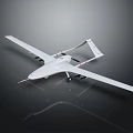 Intelligent White Drone With Long Wing Structure And Advanced Flight Control System For Aerial Operations 3d model