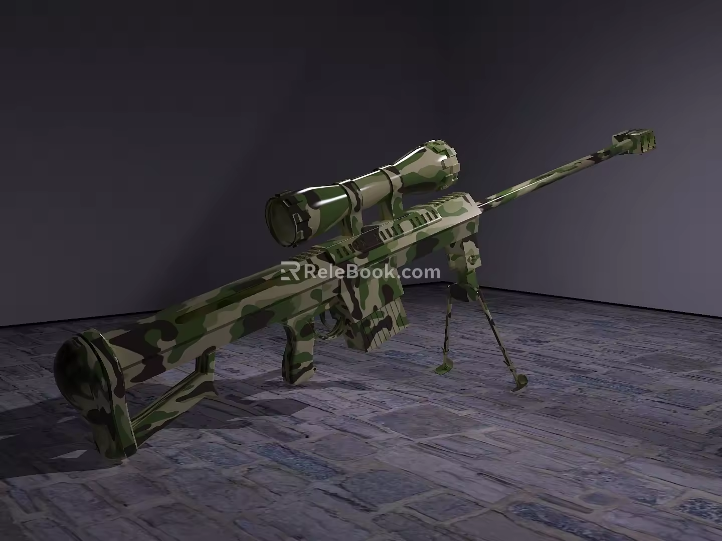 modern gun barre gun 3d model