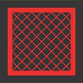Red Plastic Storage Box With Lattice Design And Handle For Daily Household Essentials