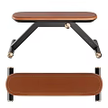 Modern Sturdy Sports Equipment Fitness Bench With Leather Top And Metal Frame Design