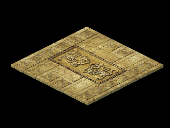 Chinese ground floor tile ground pavement 3d model