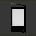Modern Bus Shelter Equipment With Roof Glass Panels And Red Bench
