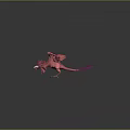 Game and Movie Character Pink Purple Feathered Mythical Creature With Spread Wings