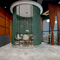 Chinese Fast Food Chain Restaurant Interior With Wooden Tables Bright Lighting And Modern Decor