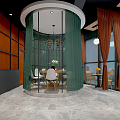 Modern Restaurant Chandelier Cashier 3d model