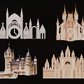 Decorative Castle Shaped Hangings With Intricate Patterns And Various Styles For Home Decor