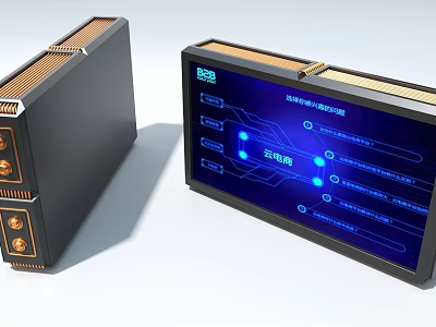 Industrial Equipment With Digital Display Screen And Smart Control Interface Panel 3d model
