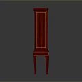 Red Ornate Cabinet With Gold Decorative Details Open Shelves And Carved Legs
