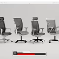 Ergonomic Mesh Office Chairs With Multiple Modern Designs And Supportive Features 3d model