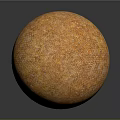 Handcrafted Artistic Carved Sphere Sculpture With Orange Detailed Textured Surface