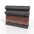 Traditional Chinese Architecture Featuring Black Tiled Roof Red Wall And Carved Details