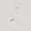 Modern Circular Metal Chandeliers With Sleek Suspended Ring Design For Interiors