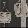 Elegant Crystal Chandeliers With Hanging Crystal Beads And Metal Chain Lighting Design