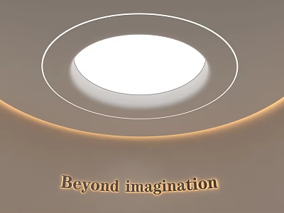 Modern Circular Ceiling Design With Embedded Lighting And LED Strip Light 3d model