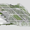 Bus platform Awning of bus platform 3d model