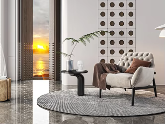Modern single sofa 3d model