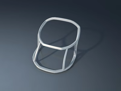 Modern Hinged Door Frame Featuring Sleek Metal Structure And Minimalist Design 3d model