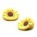 Cozy Sunflower Shaped Bean Bag Chair with Yellow Cover and Brown Center Design