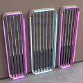Modern Decorative Wall Grilles With Pink Blue Frames And Vertical Slats