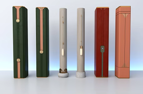 New Chinese Style Pillar Decoration Pillar Modeling Pillar Lighting Pillar 3d model