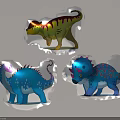 Colorful Inflatable Dinosaur Models For Kids With Various Designs And Vibrant Colors