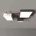 Modern Ceiling Lights With Square And Round Shades Metal Frame Design 3d model