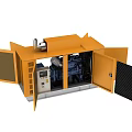 silencing large mountain generator container industrial animation 3d model