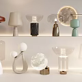 Diverse Modern Table Lamps Featuring Artistic Designs Unique Shapes And Mixed Materials