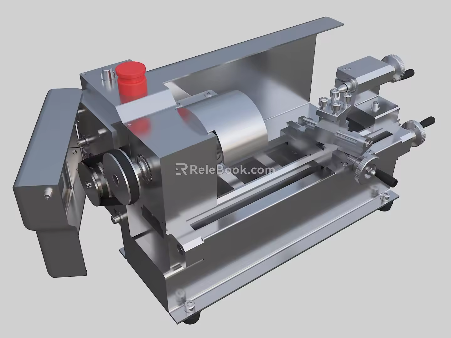 Micro metal lathe processing equipment 3d model