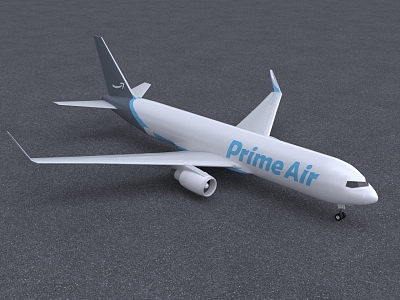 Amazon PrimeAir Boeing 767 freighter plane 3d model