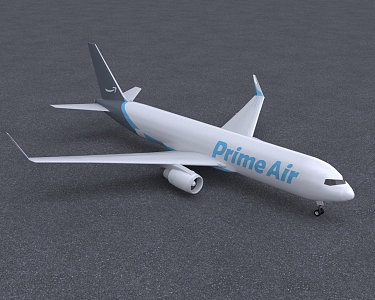 Amazon PrimeAir Boeing 767 freighter plane 3d model