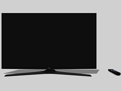 Modern Flat Screen Television With Sleek Design And Remote Control 3d model