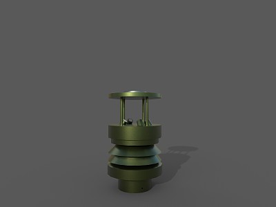 Military six-element meteorological sensor meteorological sensor 3d model