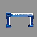 Blue Geometric Design Archway For New Pattern Promoting Consumption New Era 3d model