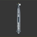 Blue Military Submarine with Command Tower Periscope Number 4015 and Long Hull Design