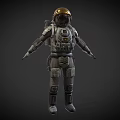 Detailed Full Body Astronaut In Tactical Spacesuit With Helmet Backpack Gear 3D Render