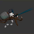 Robot Spider Robot Mecha Spider Science Fiction Spider Mechanical Spider Battery Spider Tower Defense 3d model