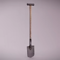 Durable Hardware Shovel With Wooden Handle And Metal Blade For Gardening And Construction