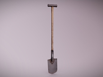 Modern shovel metal shovel 3d model