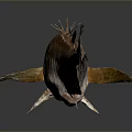 Spiked Brown Fish As Daily Household Food Item On Smooth Reflective Surface