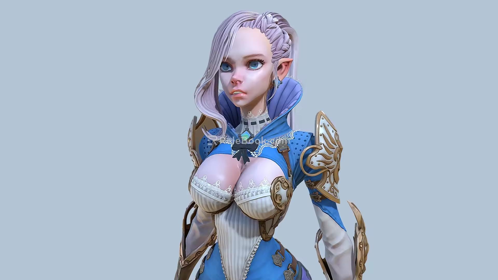 Two-dimensional hand-run game characters cute characters anime characters 3d model