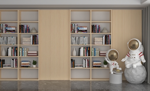 Showcase book shelf 3d model