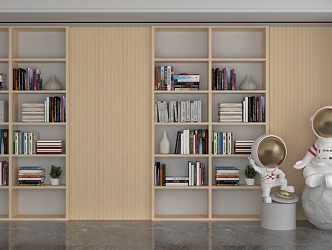 Showcase book shelf 3d model