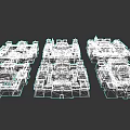 Traditional Urban Building Complex Featuring Multi story Structures And Courtyard Design