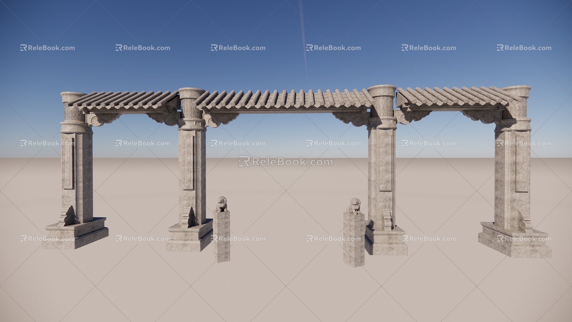 Chinese archway 3d model