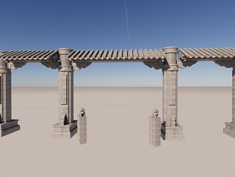 Chinese archway 3d model