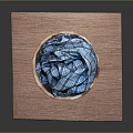 Home Decorative Woven Storage Basket With Blue Checkered Cloth On Brown Mat